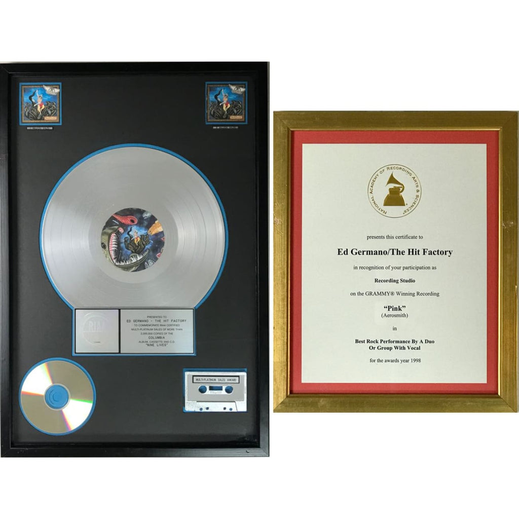 musicgoldmine.com - Aerosmith Nine Lives RIAA 2x Multi-Platinum