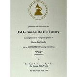 Aerosmith Nine Lives RIAA 2x Multi-Platinum Album Award - Record Award