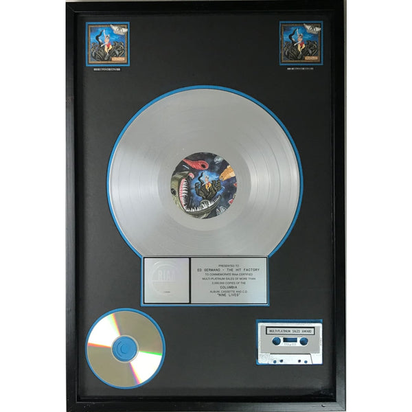 Aerosmith Nine Lives RIAA 2x Multi-Platinum Album Award - Record Award