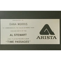 Al Stewart Time Passages 1979 Arista Records award - Record Award