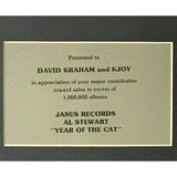 Al Stewart Year Of The Cat 1977 Janus Records Award - Record Award