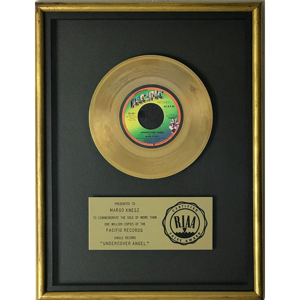 Alan O’Day Undercover Angel RIAA Gold Single Award - Record Award