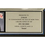 Alice Cooper Trash RIAA Platinum Album Award - Record Award