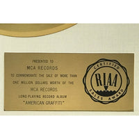 American Graffiti Soundtrack RIAA Gold LP Award - RARE - Record Award