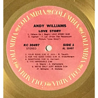 Andy Williams Love Story RIAA Gold LP Award - RARE - Record Award