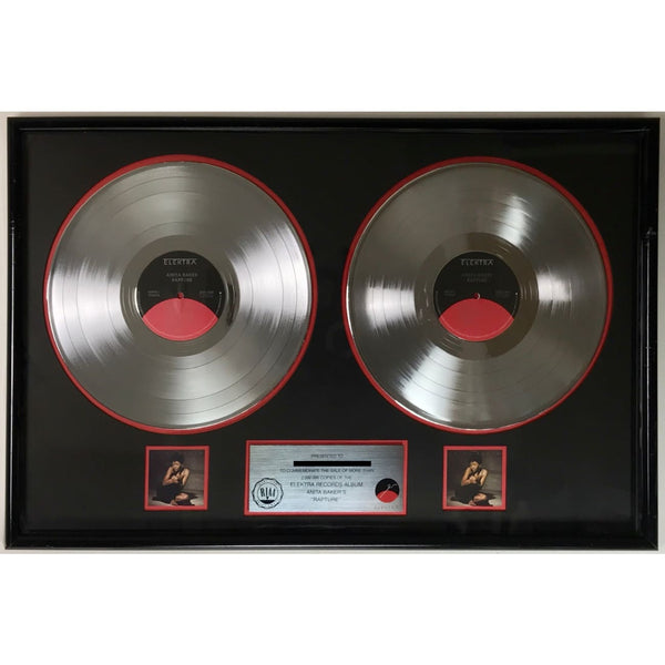 Anita Baker Rapture RIAA 2x Multi-Platinum Album Award - Record Award