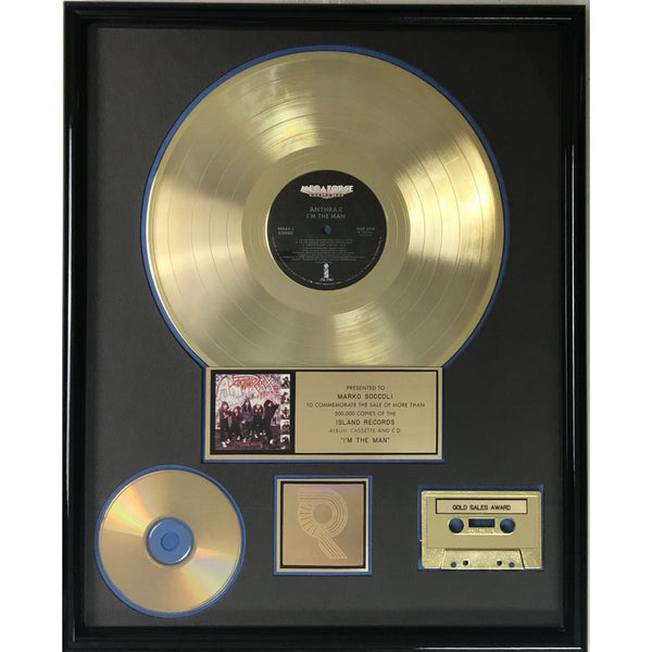 Anthrax I’m The Man RIAA Gold EP Award - Record Award
