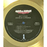 Anthrax State Of Euphoria RIAA Gold Album Award - Record Award