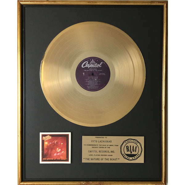 April Wine The Nature Of The Beast RIAA Gold Album Award - Record Award