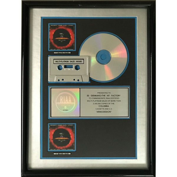Armageddon soundtrack RIAA 2x Multi-Platinum Album Award - Record Award