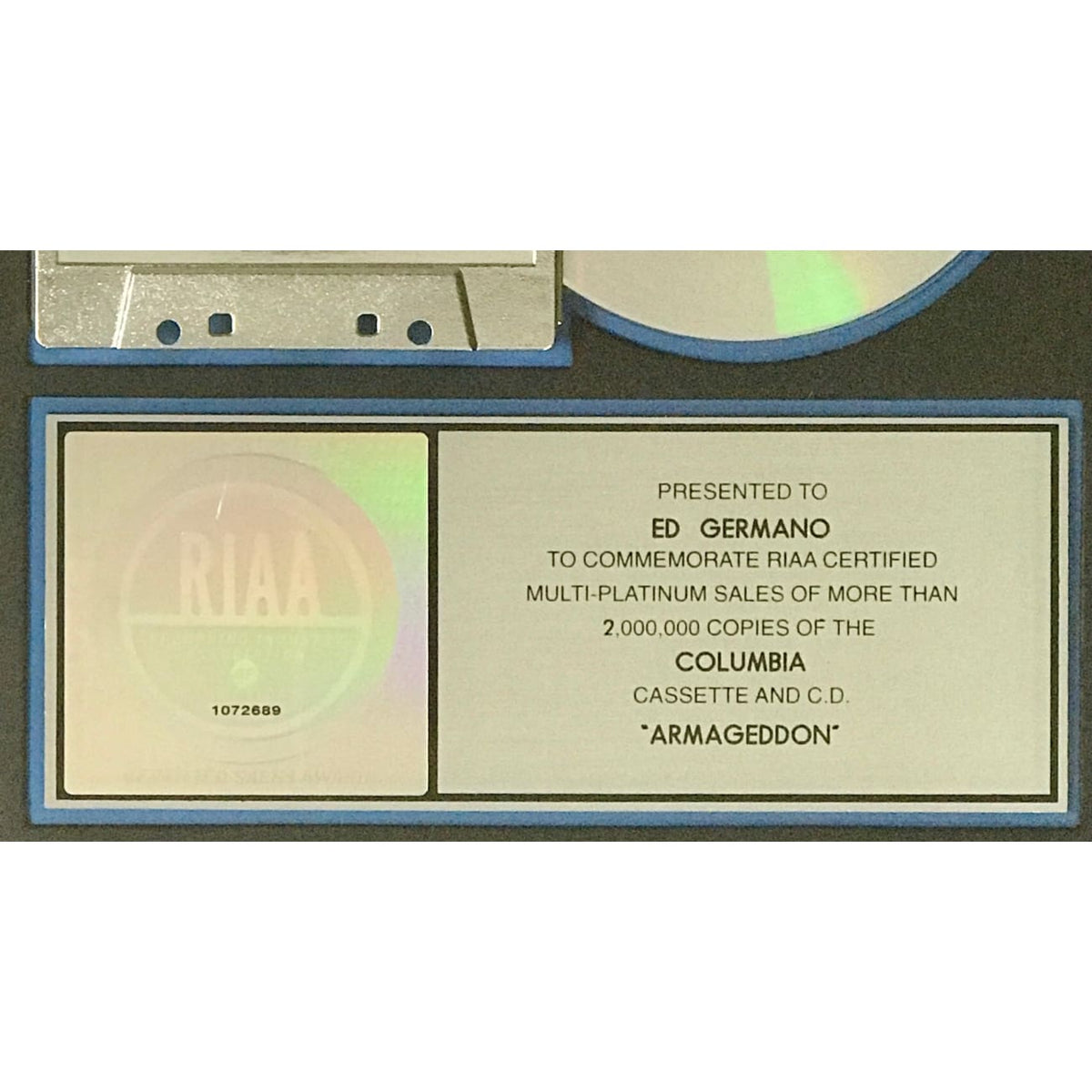 musicgoldmine.com - Armageddon soundtrack RIAA 2x Multi-Platinum