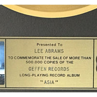 Asia debut RIAA Gold Album Award - Record Award