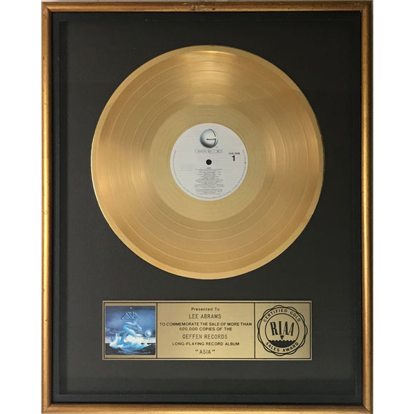 Asia debut RIAA Gold Album Award - Record Award