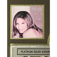 Barbra Streisand Back To Broadway RIAA Platinum Album Award - Record Award