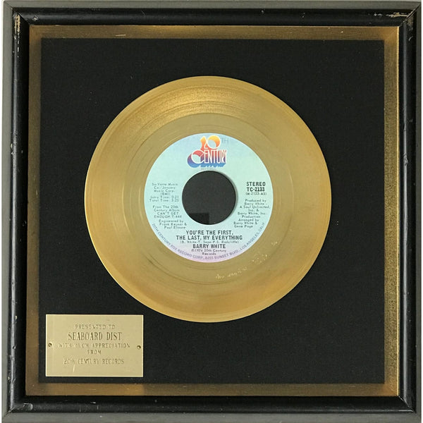 Barry White ’You’re The First The Last My Everything’ 1970s Disc Award Ltd - RARE - Record Award