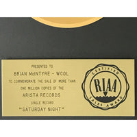 Bay City Rollers Saturday Night RIAA Gold 45 Award - Record Award