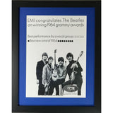 Beatles EMI 1964 Grammy Awards Ad - Framed - Poster