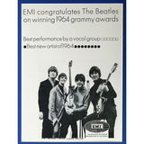 Beatles EMI 1964 Grammy Awards Ad - Framed - Poster