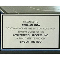 Beatles Live At The BBC RIAA 4x Platinum LP Award - Record Award