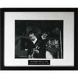 Beatles Rare 1964 First U.S. Tour Photos - 10 Options - #10 George + Ringo / Black / With Plate - Music Memorabilia