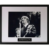 Beatles Rare 1964 First U.S. Tour Photos - 10 Options - #3 John + Paul 2 / Black / With Plate - Music Memorabilia