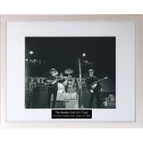 Beatles Rare 1964 First U.S. Tour Photos - 10 Options - #4 John + George + Ringo / White / With Plate - Music Memorabilia