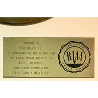 Beatles The Early Beatles RIAA Gold Album Award presented to The Beatles - RARE - Record Award