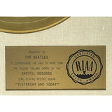 Beatles Yesterday And Today RIAA Gold LP Award presented to the Beatles - RARE - Record Award