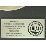 Bee Gees Children Of The World RIAA Platinum Album Award - Record Award
