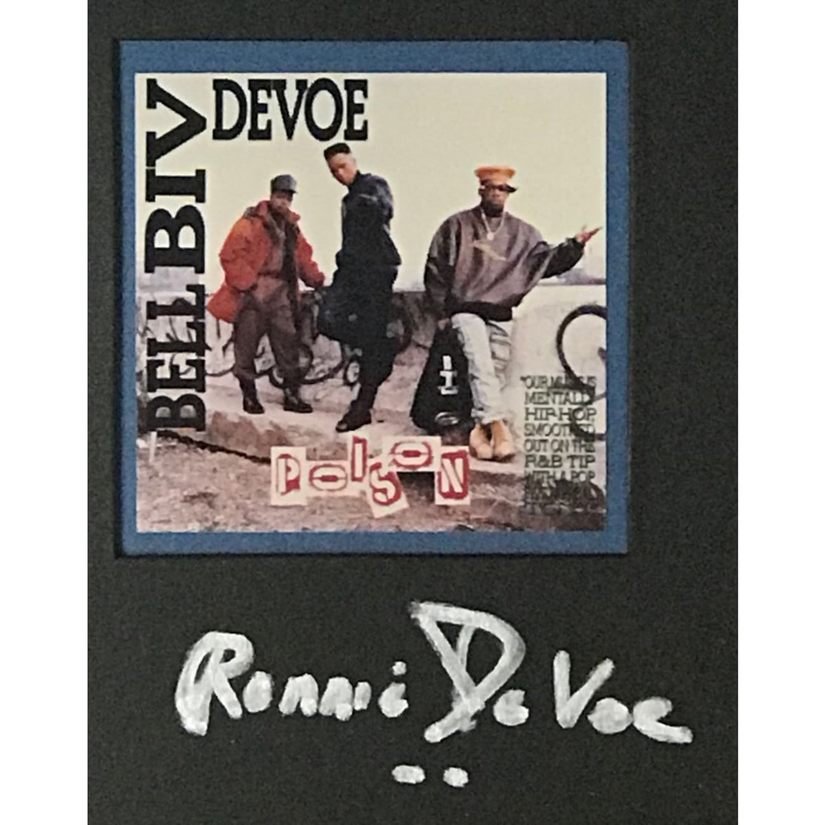 Ron Devo musicgoldmine.com - Bell Biv Devoe Poison RIAA Platinum LP Award signed ...