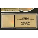 Bette Midler Bette Of Roses RIAA Gold Album Award + ’Wind Beneath My Wings’ Grammy Win Plaque - Record Award