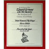 Bette Midler Bette Of Roses RIAA Gold Album Award + ’Wind Beneath My Wings’ Grammy Win Plaque - Record Award