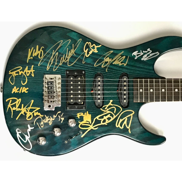 Billy Gibbons Rick Nielsen Kip Winger Bruce Kulick + 7 80s Rock Icons Signed Guitar - Guitar