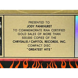 Billy Idol Greatest Hits RIAA Gold Album Award - Record Award