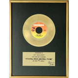 Billy Joel ’It’s Still Rock And Roll To Me’ 45 label award - Record Award