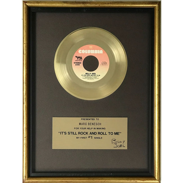 Billy Joel It’s Still Rock And Roll To Me 45 label award - Record Award