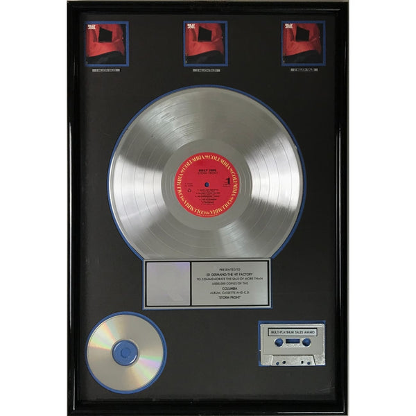 Billy Joel Storm Front RIAA 3x Multi-Platinum Album Award - Record Award