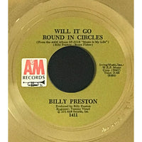 Billy Preston ’Will It Go Round In Circles’ 1973 Disc Award Ltd - RARE - Record Award