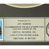 Billy Squier Emotions In Motion RIAA Platinum Album Award - Record