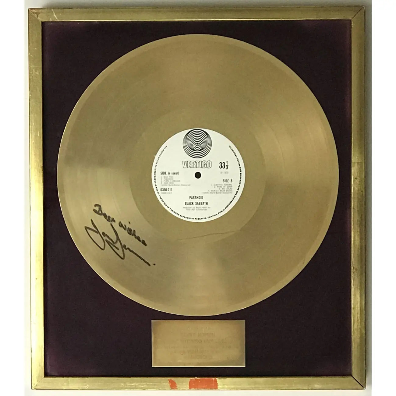 Trio Of Tony Iommi-Owned Black Sabbath Awards Up For Sale [SOLD]