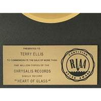 Blondie ’Heart Of Glass’ RIAA Gold Single Award - Record Award