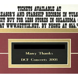 Bob Dylan Never Ending Tour 2008 Tulsa Concert Award - Record Award