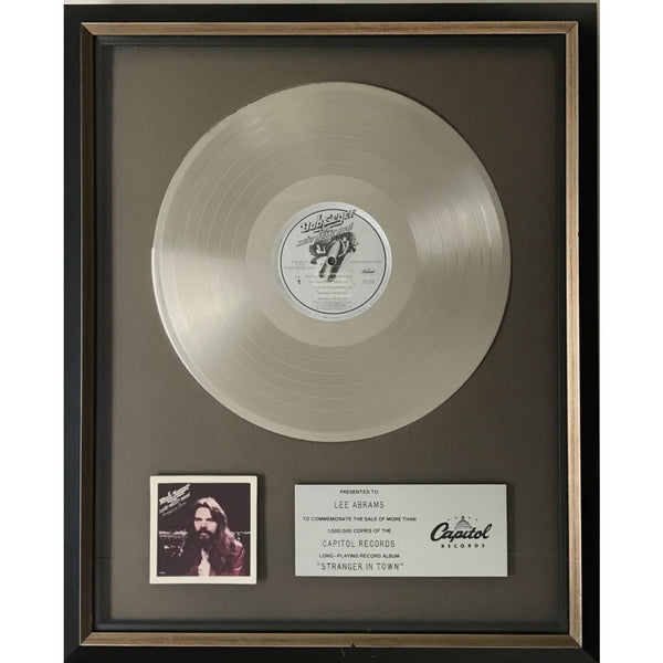 Bob Seger & the Silver Bullet Band Stranger In Town Capitol Records Album Award - Record Award