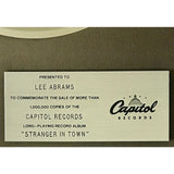 Bob Seger & the Silver Bullet Band Stranger In Town Capitol Records Album Award - Record Award