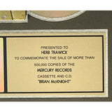 Brian McKnight debut RIAA Gold Album Award - Record