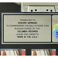 Bruce Springsteen Born In The USA RIAA 10x Multi-Platinum Album Award - Record Award
