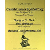 Bruce Springsteen ’Dancing In The Dark’ 1985 Grammy Win Studio Plaque - RARE - Record Award