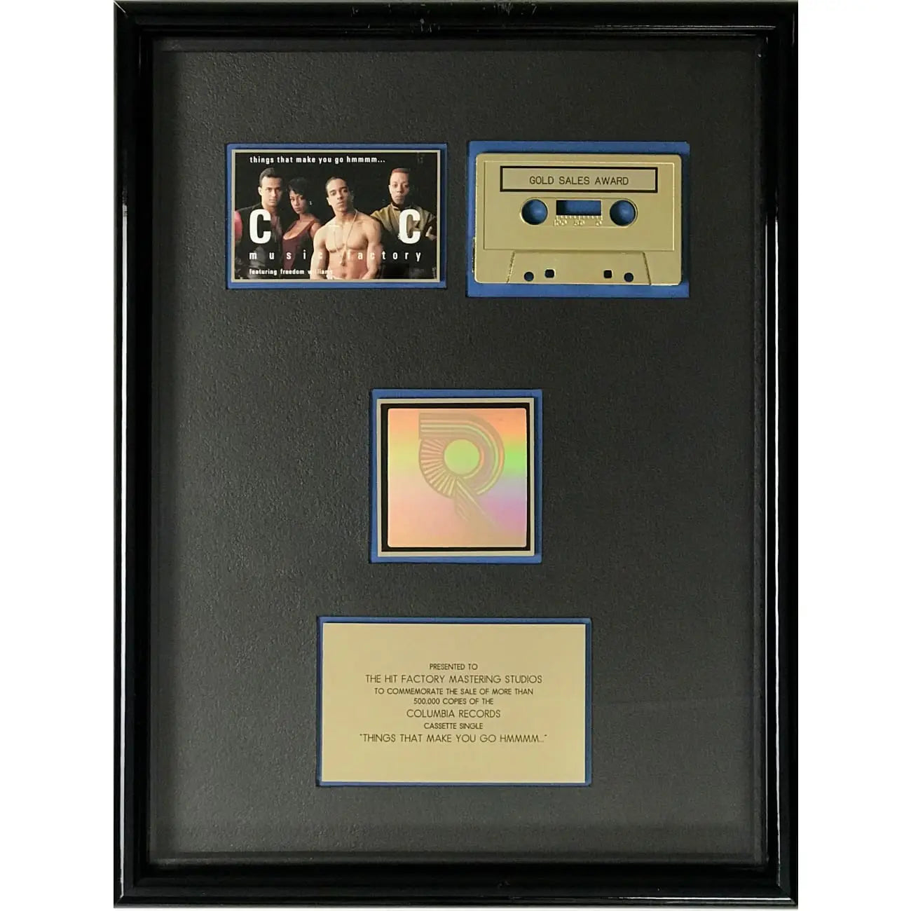 C + C Music Factory ’Things That Make You Go Hmmmm...’ RIAA Gold Single Award - Record Award