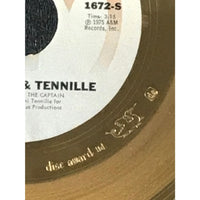 Captain & Tennille ’Love Will Keep Us Together’ RIAA Gold Single Award - Record Award