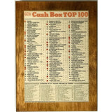 CashBox Top 100 September 24 1966 Plaque - Music Memorabilia